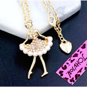 Gold plated crystal ballerina necklace/brooch choose 1